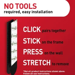 Command Large (15lb) Picture Hanging Strips, Black, 12 Pairs (24 strips), 17206BLK12ES