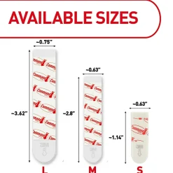 Command Large Strip Refill, 8 White Adhesive Strips, Damage Free Hanging Picture Hangers, No Tools Wall Hanging Strips For Living Spaces