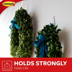 Command® Large Wall Hooks, 16 Hooks, 24 White Adhesive Strips, Damage Free Hanging Picture Hangers, No Tools Wall Hanging Strips For Living Spaces