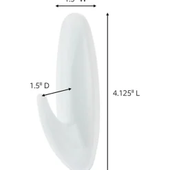 Command® Large Wall Hooks, 16 Hooks, 24 White Adhesive Strips, Damage Free Hanging Picture Hangers, No Tools Wall Hanging Strips For Living Spaces