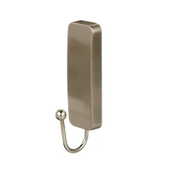 Command Medium Brushed Nickel Hooks, 3 lb, 2 Nickel Hooks, 4 Medium Strips