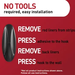 Command™ Medium Designer Hooks, 8 Command Hooks, 12 Strips, Damage Free Hanging Wall Hooks with Adhesive Strips, No Tools Wall Hooks