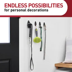 Command™ Medium Designer Hooks, 8 Command Hooks, 12 Strips, Damage Free Hanging Wall Hooks with Adhesive Strips, No Tools Wall Hooks