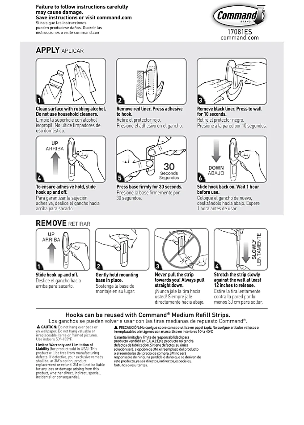 Command Medium Hooks, 2 Hooks, 4 White Adhesive Strips, Damage Free Hanging Picture Hangers, No Tools Wall Hanging Strips For Living Spaces