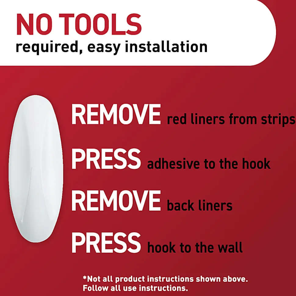 Command Medium Hooks, 2 Hooks, 4 White Adhesive Strips, Damage Free Hanging Picture Hangers, No Tools Wall Hanging Strips For Living Spaces