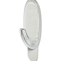 Command Medium Plastic Hooks, 2 Command Hooks, 4 Command Strips, Damage Free Hanging of Dorm Room Decorations, Clear