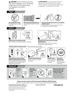 Command Medium Satin Brass Hooks, 3 lb, 2 Medium Hooks, 4 Medium Strips