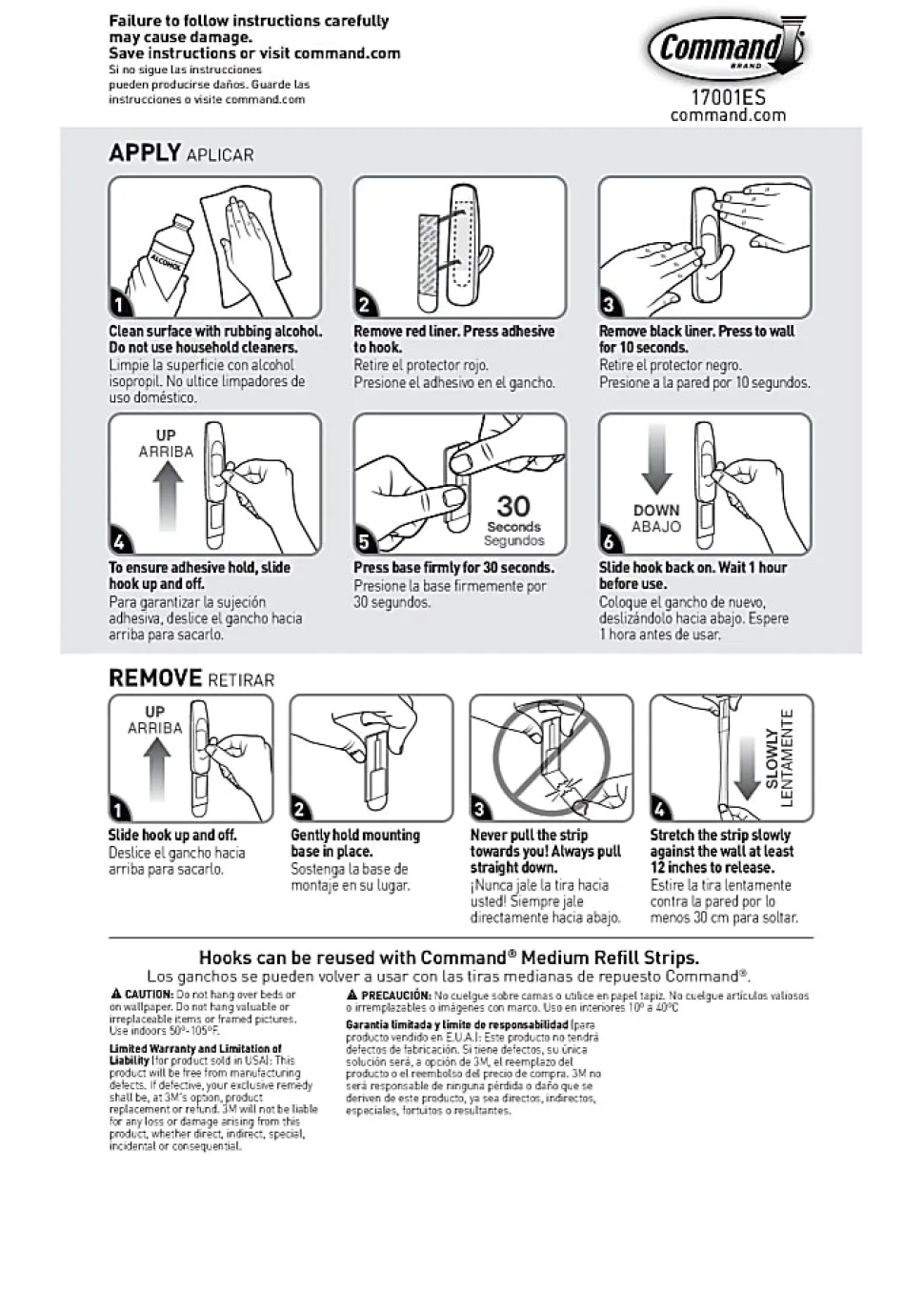 Command® Medium Utility Hooks, 20 Hooks, 24 White Adhesive Strips, Damage Free Hanging Picture Hangers, No Tools Wall Hanging Strips For Living Spaces