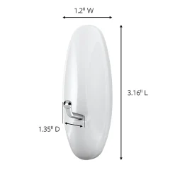 Command™ Medium Wire Hooks, Damage-Free, White, Pack of 2 Hooks, 2 Pairs of Strips