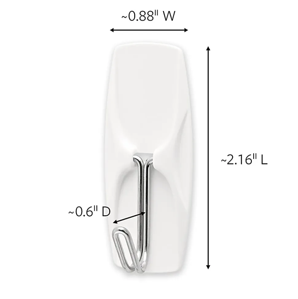 Command Medium Wire Toggle Hooks, 7 Hooks, 8 White Adhesive Strips, Damage Free Hanging Picture Hangers, No Tools Wall Hanging Strips - 170657ES