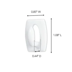 Command Mini Wall Hooks, 18 Command Hooks, 24 Command Strips, Damage Free Hanging of Dorm Room Decorations, White