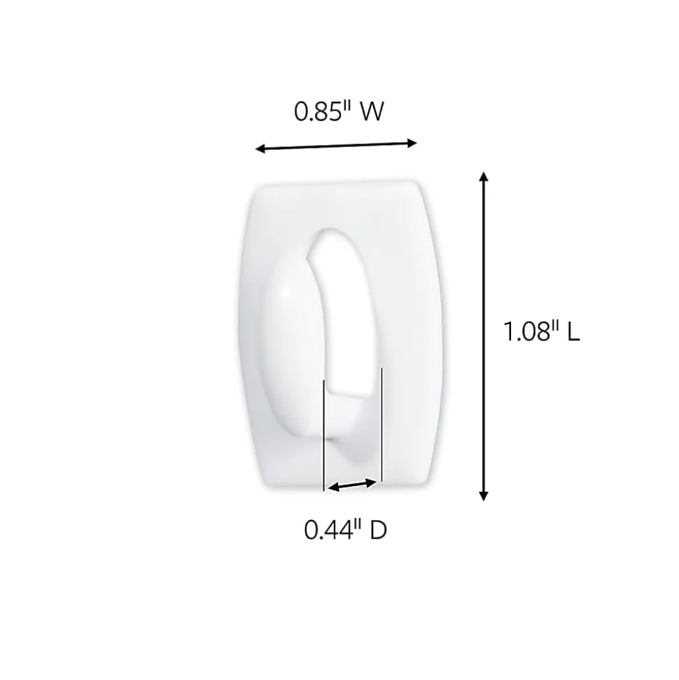 Command Mini Wall Hooks, 18 Command Hooks, 24 Command Strips, Damage Free Hanging of Dorm Room Decorations, White