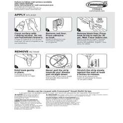 Command Mini Wall Hooks, 18 Command Hooks, 24 Command Strips, Damage Free Hanging of Dorm Room Decorations, White