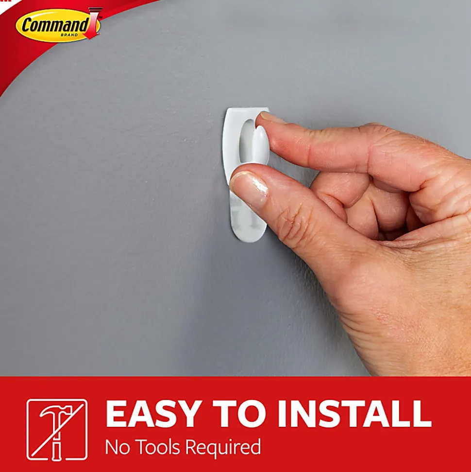 Command Mini Wall Hooks, 18 Command Hooks, 24 Command Strips, Damage Free Hanging of Dorm Room Decorations, White