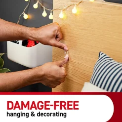 Command Mini Wall Hooks, 6 Command Hooks, 8 Command Strips, Damage Free Hanging of Dorm Room Decorations, Clear