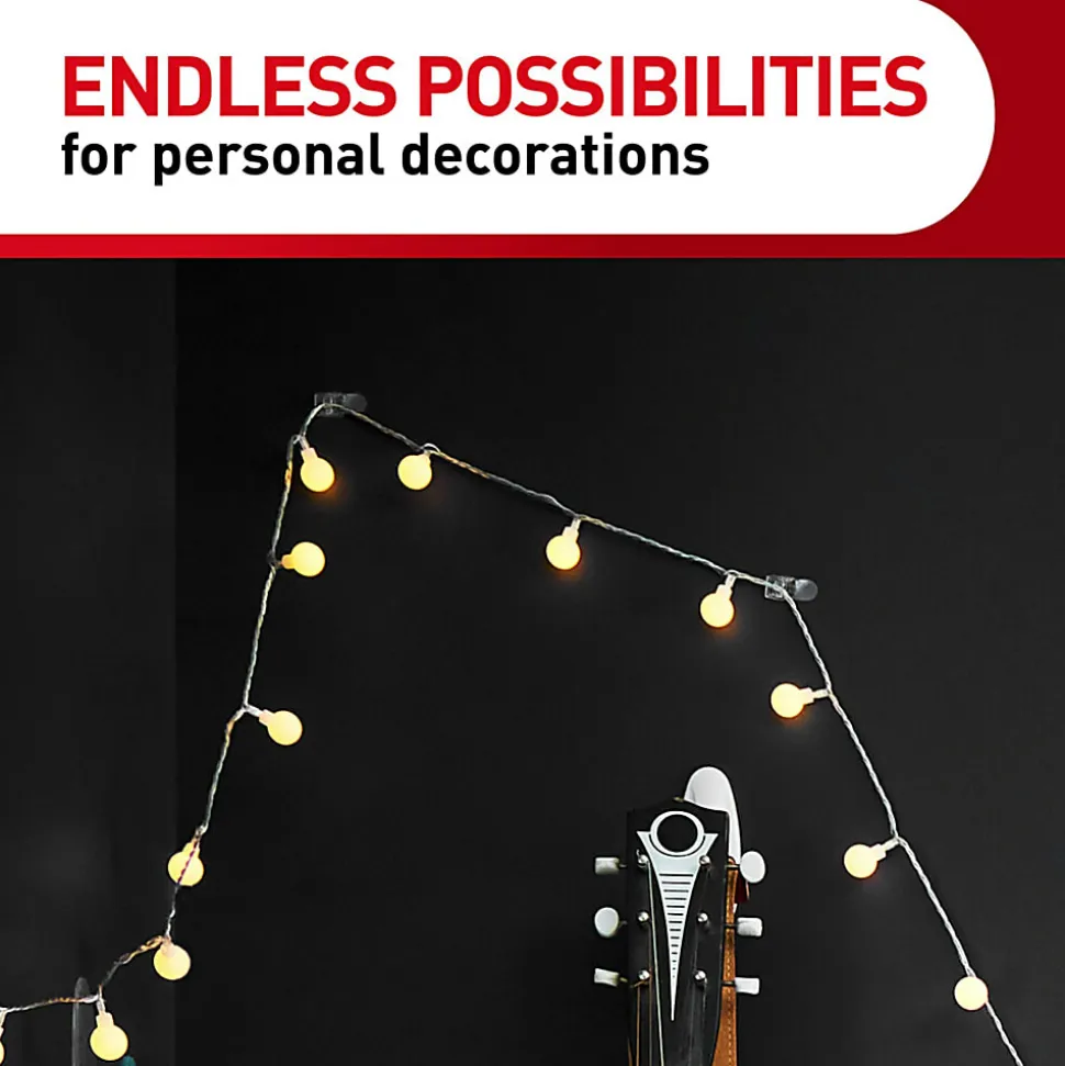 Command Mini Wall Hooks, 6 Command Hooks, 8 Command Strips, Damage Free Hanging of Dorm Room Decorations, Clear