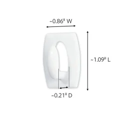 Command Mini Wall Hooks, 6 Hooks, 8 White Adhesive Strips, Damage Free Hanging Picture Hangers, No Tools Wall Hanging Strips For Living Spaces