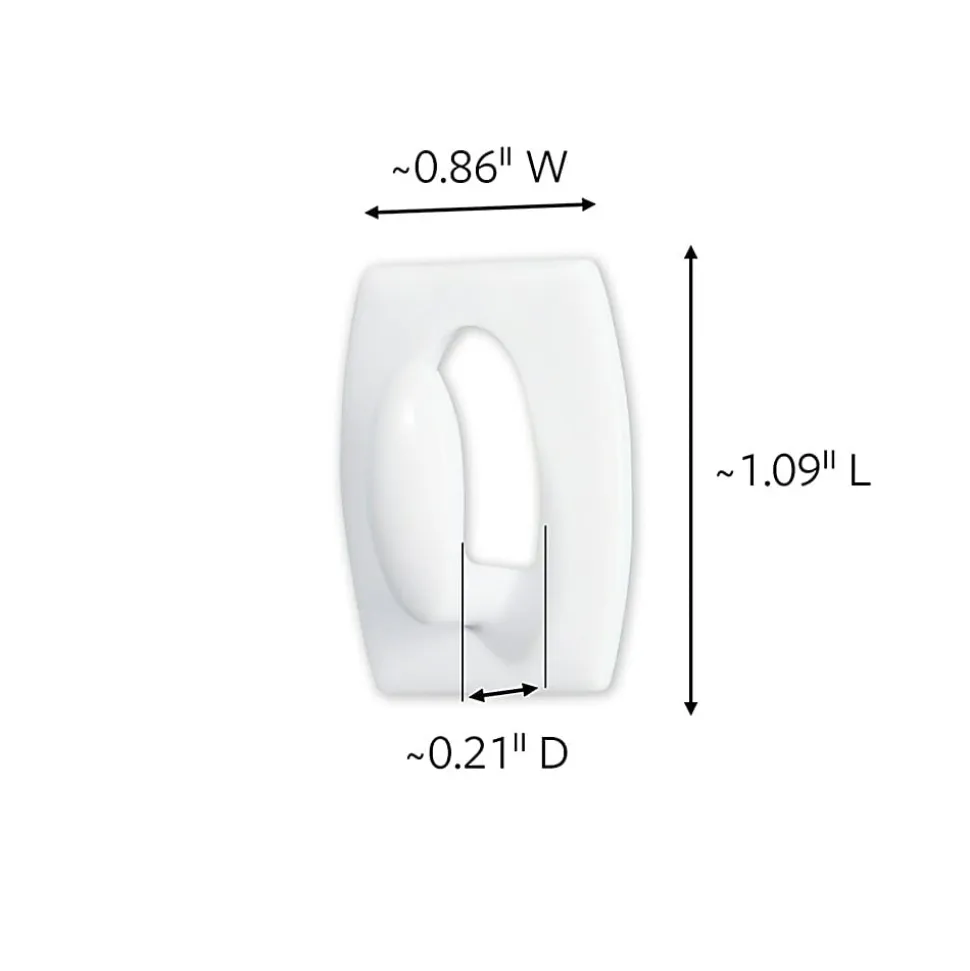 Command Mini Wall Hooks, 6 Hooks, 8 White Adhesive Strips, Damage Free Hanging Picture Hangers, No Tools Wall Hanging Strips For Living Spaces