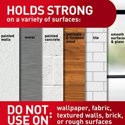 Command™ Mounting Strips, Damage-Free, Pack of 8 Small, 4  Medium and 4 Large Strips