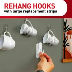 Command™ Mounting Strips, Damage-Free, Pack of 8 Small, 4  Medium and 4 Large Strips