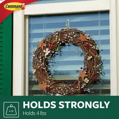 Command Outdoor Clear Window Hook, 1 Large Hook, 2 Adhesive Strips, Damage Free Hanging Hooks, Great for Outdoor Use