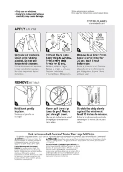 Command Outdoor Clear Window Hook, 1 Large Hook, 2 Adhesive Strips, Damage Free Hanging Hooks, Great for Outdoor Use