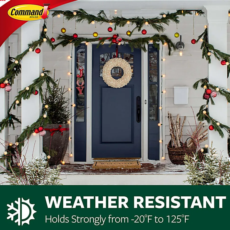 Command Outdoor Clear Window Hooks, 2 Medium Hooks, 4 Adhesive Strips, Damage Free Hanging Hooks, Great for Outdoor Use