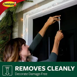 Command Outdoor Metallic Bronze Hook, 1 Medium Hook, 2 Adhesive Strips, Damage Free Hanging Hooks, Great for Outdoor Use