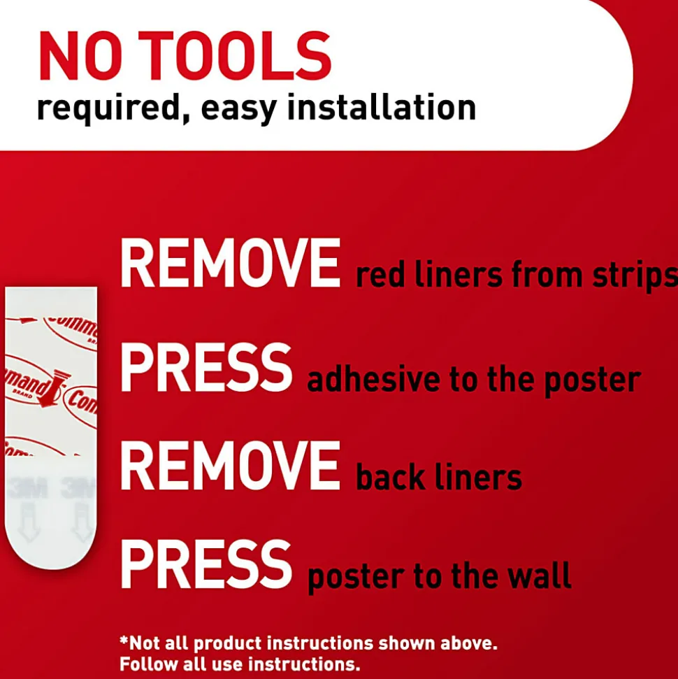 Command™ Poster Strips, Multi-Pack 48 strips, 17024VP