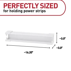 Command™ Power Strip Holder, 1 White Tray, 8 Strips, 15