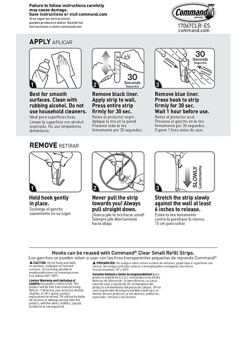 Command® Small Wire Hooks, 15 Hooks, 20 Clear Adhesive Strips, Damage Free Hanging Picture Hangers, No Tools Wall Hanging Strips For Living Spaces