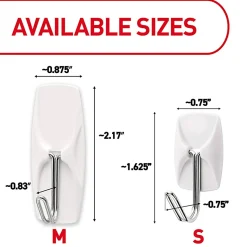 Command 28 Small Wire Toggle Hooks and 32 Command Strips, Damage Free Hanging Hooks Wall Hangers for Hanging Home Decor, Holds up to 0.5 lb