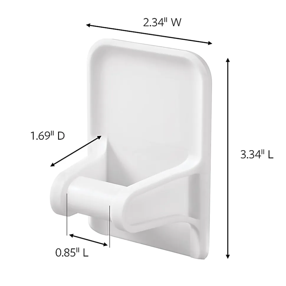 Command Spray Bottle Hangers, 2 Bottle Hangers, 4 White Adhesive Strips, Damage Free Hanging Picture Hangers, No Tools Wall Hanging Strips