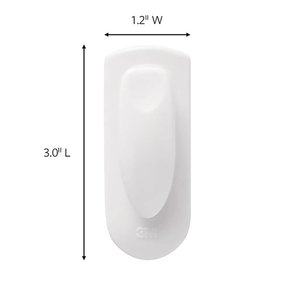 Command Spring Clip, 1 Clip, 2 White Adhesive Strips, Damage Free Hanging Picture Hangers, No Tools Wall Hanging Strips For Living Spaces