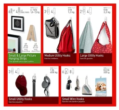 Command Variety Pack, Utility and Wire Hooks, Picture Hanging Strips, 1 Command Kit (54-Pieces), Damage Free Hanging of Dorm Décor