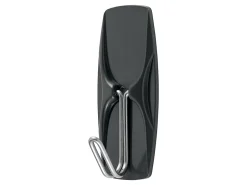 Command Wire Toggle Black Hooks, 2 Medium Hooks and 3 Adhesive Strips, Damage Free Hanging Hooks, Great for Outdoor Use