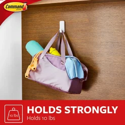 Command X-Large Hooks, 2 Hooks, 6 White Adhesive Strips, Damage Free Hanging Picture Hangers, No Tools Wall Hanging Strips For Living Spaces