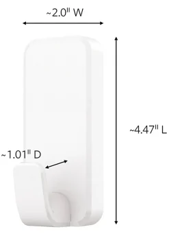 Command X-Large Hooks, 2 Hooks, 6 White Adhesive Strips, Damage Free Hanging Picture Hangers, No Tools Wall Hanging Strips For Living Spaces