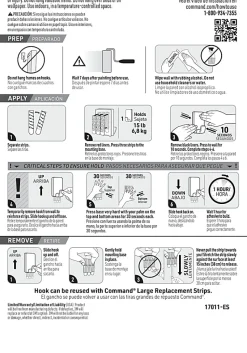 Command X-Large Hooks, 2 Hooks, 8 White Adhesive Strips, Damage Free Hanging Picture Hangers, No Tools Wall Hanging Strips For Living Spaces