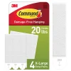 Command X-Large (20lb) Picture Hanging Strips, White, 4 Pairs (8 strips), 17217ES
