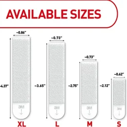 Command X-Large (20lb) Picture Hanging Strips, White, 8 Pairs (16 strips), 172178ES