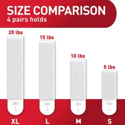 Command X-Large (20lb) Picture Hanging Strips, White, 8 Pairs (16 strips), 172178ES