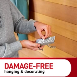 Command™ X-Large Satin Nickel Triple Hook, 1 Command Hook, 3 Command Strips, Damage Free Hanging Picture Hangers, No Tools Wall Hanging Strips