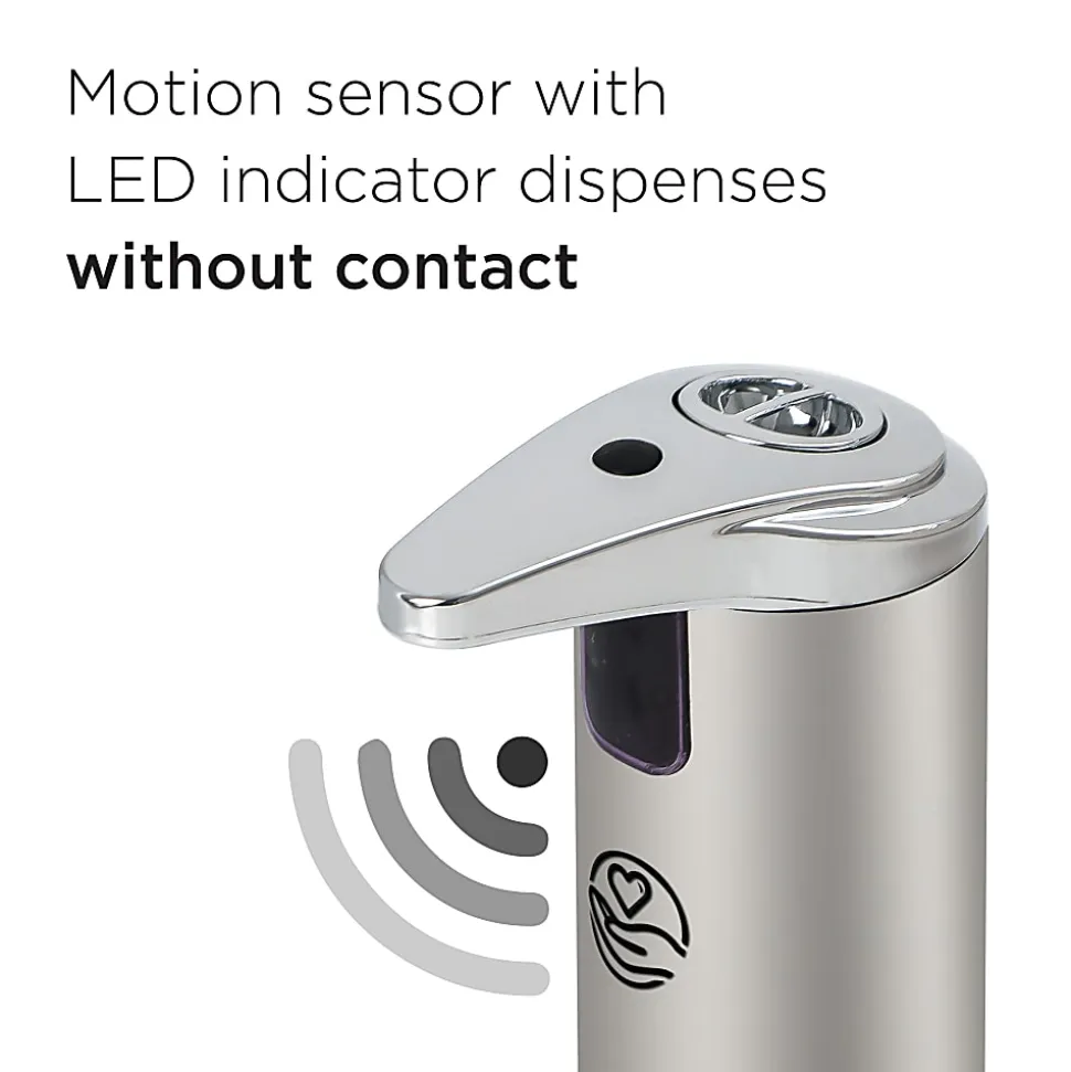 Commercial Care Touchless Soap Dispenser, 7-7/16"H x 4-5/16"W x 3"D, Silver