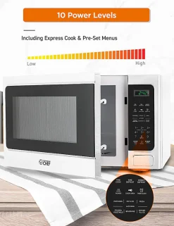 Commercial Chef 1.3 Cu. Ft. Countertop Microwave Oven, White
