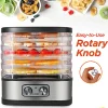 Commercial Chef Food Dehydrator With 5 Adjustable Height Trays, 9-13/16”H x 10-1/4”W x 8-5/16”D, Silver