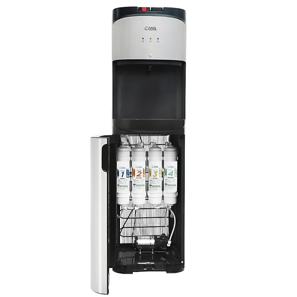 Commercial Cool CCDC02 Direct Connect Water Dispenser With RO System, 41-13/16"H x 14-1/8"W x 13-5/16"D, Black