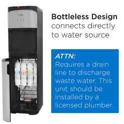 Commercial Cool CCDC02 Direct Connect Water Dispenser With RO System, 41-13/16