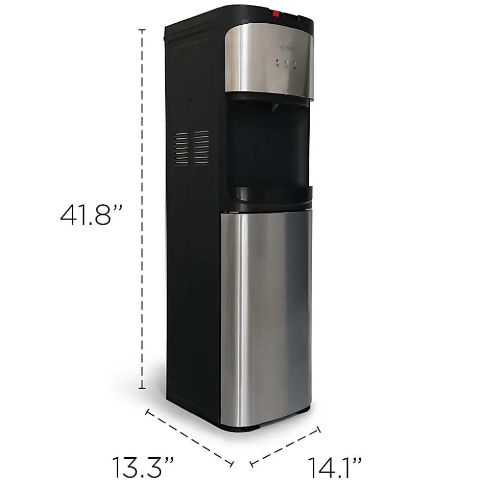 Commercial Cool CCDC02 Direct Connect Water Dispenser With RO System, 41-13/16"H x 14-1/8"W x 13-5/16"D, Black