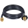 Commercial Heat Propane Hose Adapter for Portable Heaters, 6', Fits 1-Lb, 5-Lb Or 20-Lb Tanks, Black, Total Quantity 1